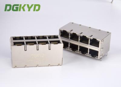 China Custom Integrated RJ45 Jack dual deck 2x4 gigabit ethernet connector technical grade for sale