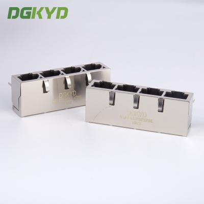 China 1x4 trägt mehrfaches Viererkabel des Hafens RJ45 modularer Jack das Verbindungsstück, das für lan-Schalter kombiniert ist zu verkaufen