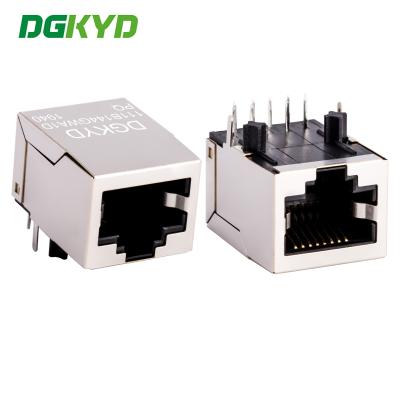 China Integrated Magnetics RJ45 Cable Connector PoE++ 10/100Base-T / TX  for Router DGKYD111B144GWA1DPQ for sale