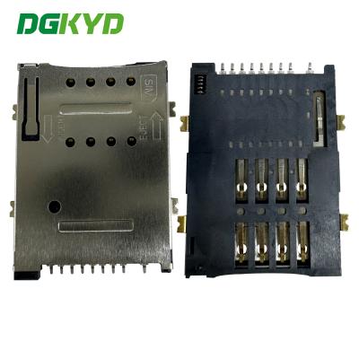 China SIM Card Holder PUSH 8P+1P Pillarless Telephone Card Holder TF SIM CONNECTOR DGKYDSIM18H81W6A2Y3WS286 for sale