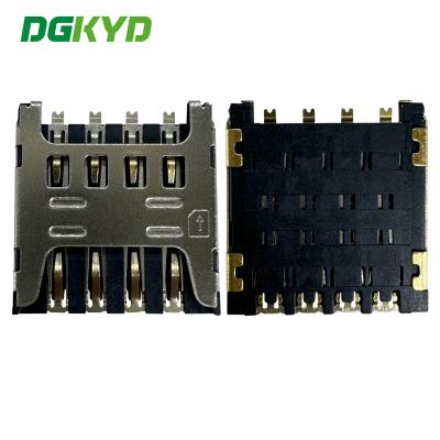 China Micro Card Holder SIM Drawer Style 1.5H 8P Telephone Card Holder TF SIM CONNECTOR DGKYDSIM15H8A6A2Y3WSC286 for sale