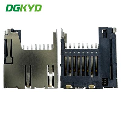 China TF Card Holder Internal Welding Normally Closed Card Holder PUSH H1.8 Internal Welding 8P  DGKYDTF18H8A6A2Y3WSN286 for sale