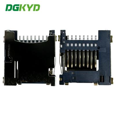 China TF1.45 Micro SD Socket SMT Internal Soldering Telephone Socket DGKYDTP145H8A6A2Y3WSN286 for sale