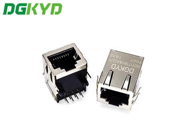 China DGKYD59211118HWA3D7Y1027 10 Pins Single Port TAB UP RJ45 conector modular com PA46 casa à venda