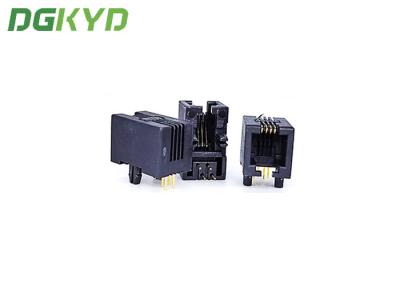 China DGKYD53211144IWA1DY3017 Single Port RJ45 Shielded Network Socket No Led Black Plastic Shell Port for sale