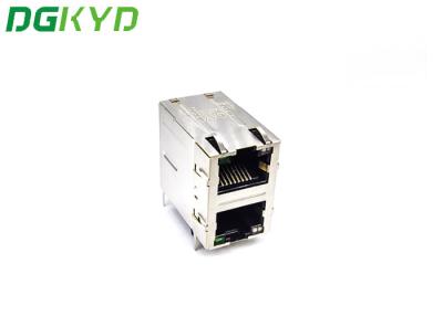 China 2 havenrj45 Jack Connector 2x1 Compensatie St/JK met de LEIDENE Filter van Ethernet Te koop