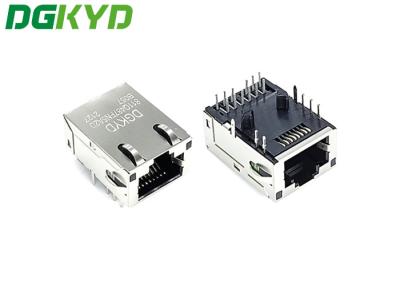 China PCB Jack Shielded 1 Havenrj45 Modulaire Contactdoos PA66 van 8p12 Rj45 met leiden Te koop