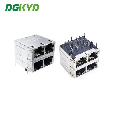 Κίνα 6U 2X2 πολυ μορφωματική υποδοχή DGKYD22Q042DE3A5D068 φίλτρων Rj45 λιμένων ενσωματωμένη Gigabit προς πώληση