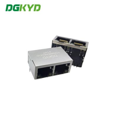 Chine Double connecteur gauche de 1x2 Rj45 Cat6 avec le transformateur Jack modulaire à vendre