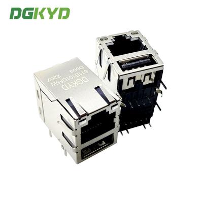 中国 PBTハウジングが付いているDGKYD RJ45 USBのコネクター100Mのイーサネット ポート 販売のため