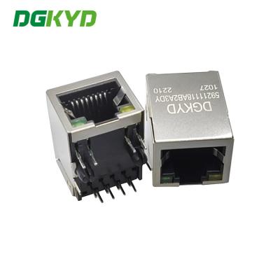 Cina DGKYD59211118AB2A3DY1027 PA46 alloggiamento 8P10C 21.15mm RJ45 Jack modulare con LED in vendita