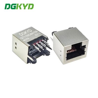 중국 DGKYD52T1188GWA1DB4078 이더넷 소켓 8P8C 연결기 수평선상 180은' 어떤 광띠 차폐도 조화시키지 않습니다 판매용