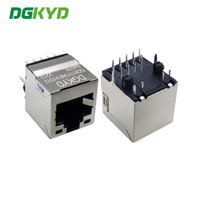 China Conector dos portos de DGKYD52281111AB1A1D12B4078 RJ45 único sem transformador Jack modular RJ45 Jack à venda