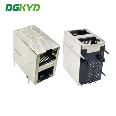 China De Schakelaar Gigabit Ethernet die van DGKYD21Q012AE6A4D068 2X1 Multiport Modulair de Schakelaarnetwerk Jack filtreren van RJ45 Te koop