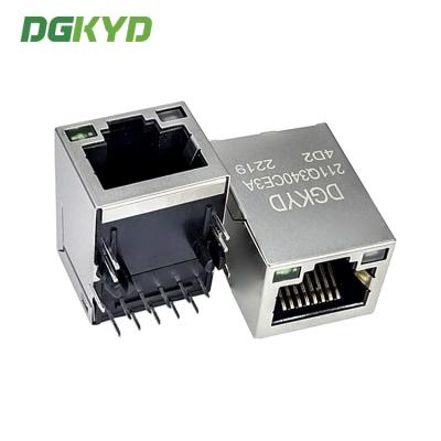 中国 2.5G RJ45 DGKYD211Q340CE3A4D2のコネクターのネットワーク・インターフェイスPCBはRJ45モジュラー ジャック10PINを持ち上げる 販売のため