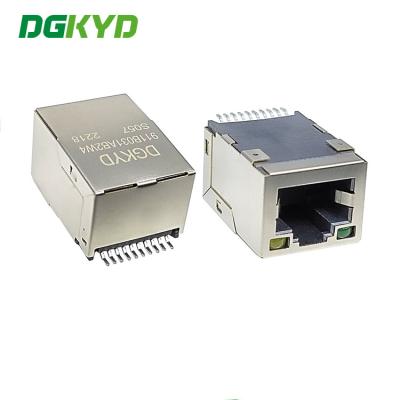 China Interfaz modular rápido del filtro SMD 8P8C de Ethernet del interfaz de red de DGKYD911B031AB2W4S057 SMD RJ45 sin el LED en venta