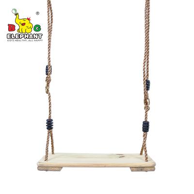 China Contemporary Waterproof Wooden Swing Seat With Adjustable Rope for sale