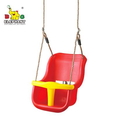 China Outdoor Play High Back Baby Bucket Swing Chair With Seat Belt for sale