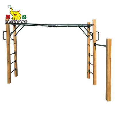 China Ninja Warrior Obstacle Course Wooden Monkey Bar for Kids for sale