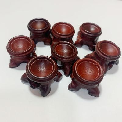 China Hot Sale Wholesale Bulk Crystal Wooden Sphere Holder Lucky Feng Shui Crystal Ball Base Holder From China for sale