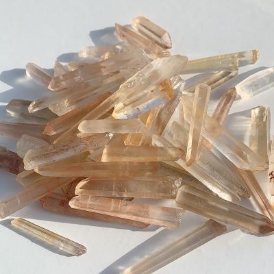 China China Wholesale Natural Raw Crystal White Stripe Crystal Clear Quartz Dots Point for sale