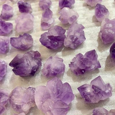 China China Wholesale Natural Raw Rough Quartz Amethyst Crystal Flower Purple Geode Tooth Uncut Gems For Making Pendants for sale