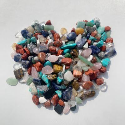 China China wholesale bulk polished small size clear quartz rose crystalnatural unakite agate mixed 7 chakra tumbled stones for decoration for sale