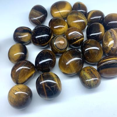 China China Natural Gemstone Stone Quartz Gravel Crystal Tumbled Stones Bulk Natural Tiger Eye Tumble With Factory Price for sale