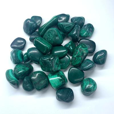 China China Wholesale Healing Natural Rough Crystal Stone Malachite Tumbled Stones Tumbled Stone for sale