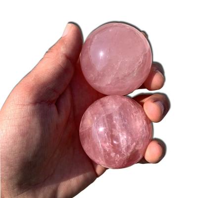 China China Wholesale Custom Natural Rose Quartz Magic Crystal Stone Sphere Healing Ball for sale