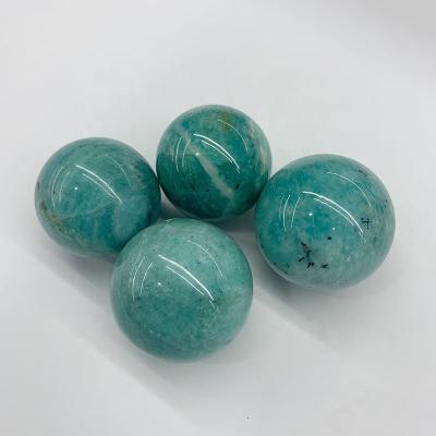 China China High Quality Natural Polished Green Healing Amazonite Quartz Crystals Small Sphere For Decoration for sale