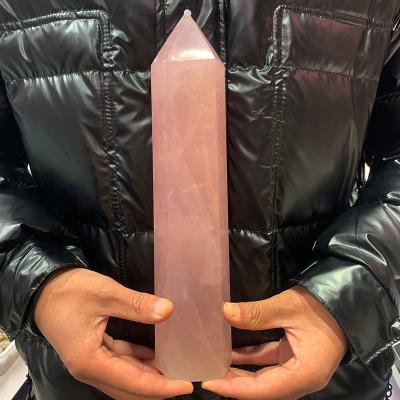 China China Rose Quartz Point High Quality Natural Wholesale Rose Quartz Tower For Decoration for sale