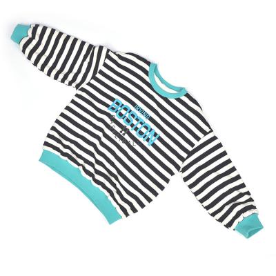 China Custom Thick Anti-Shrink Kids Sweatshirt Boys Girls Hoodies Kids Winter Striped Warm Tops Hoodies for sale