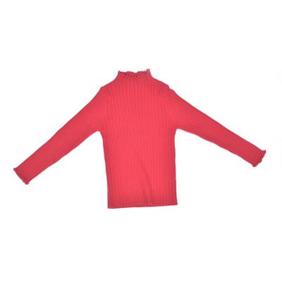 China New Thermal Baby Knit Long Sleeve Sweater Blouse Solid Color Sweatshirt Toddler Kids Winter Warm Clothes for sale