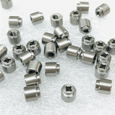 China Free Sample Custom Precision Aluminum Thread Nut 316L Stainless Steel Spare Parts CNC Double Head Machining for sale