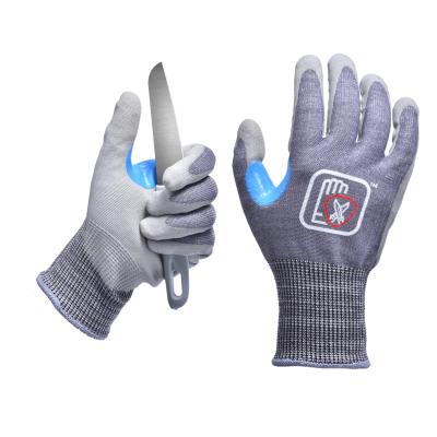 China Winter Steel Fiber Strings Spandex Polyester Anti Vibration Cut Resistant Gloves SAFEYEAR for sale