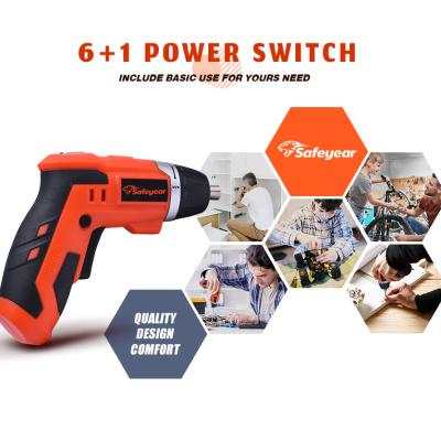 China 3.6 v electric screwdriver 9pcs Variable Speed Cordless Drill Led Working Light for sale