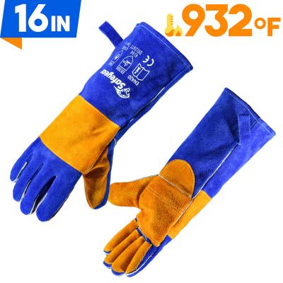 China SAFEYEAR 16in Safety Working Gloves Welding Gloves Heat Resistant Flome Resistant for sale