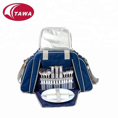 China 6 Person Set Picnic Bag TWPB-3655D132 Popular Large Size Outdoor Picnic Bag With Shoulder Bag for sale