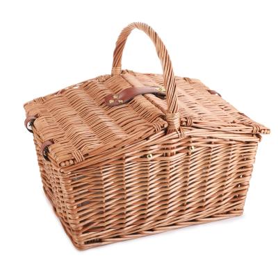 China Wicker Wicker 4 Person Picnic Hamper With Carry Handle for sale