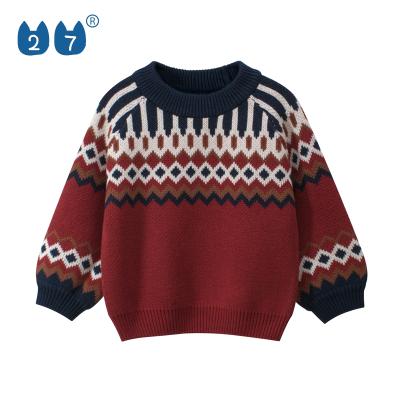 China Autumn Kids Clothes Comfortable Cotton Breathable Girls Retro Winter Thick Pullover Sweater for sale