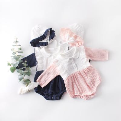 China Europe and America newborn baby rompers bang color girls double-sided fabric hundred triangle rompers body rise clothes for sale