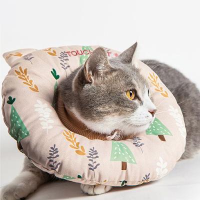 China New Padded Round Cat Recovery Collar Adjustable Elizabeth Patterned Cone Collar for sale