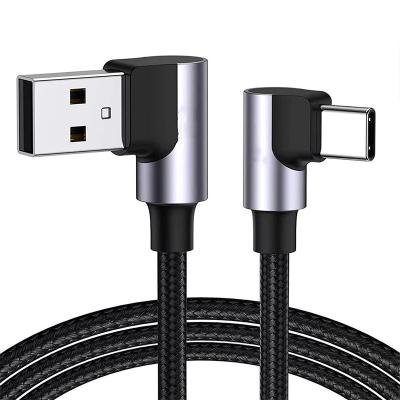 China Wholesale MP3/MP4 Player Type C 18W 90 Degree Fast Charging USB A to USB C Data USB Phone Cable for sale