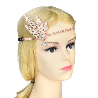 China CLASSIC Ethnic Style Retro Multi-Layer Tassel Diamond Snap Rice Beads Headband Soft Headband Bridal Hair Bead Accessories for sale