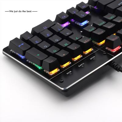 China Gaming Mechanical Feeling Keyboard 104 Keycaps RGB Backlit Computer Gamer Keyboard For Laptop DOTA Te koop