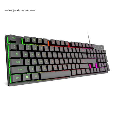 China USB glowing clavier Mechanical feel pc wired gaming backlit keyboard for home office gamer zu verkaufen