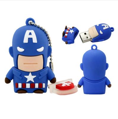 China customized Spider man shape PVC USB flash drive 3.0 or 2.0 promotion gift USB pen drives Te koop