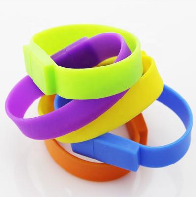 China Customized Logo Promotional Gifts Silicone Bangle USB Flash Driver Te koop