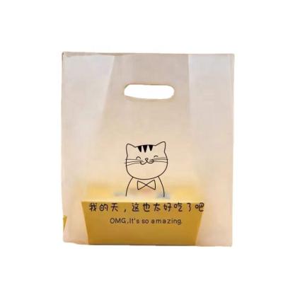 China Wholesale Custom Recyclable Printed Luxury Backing Up Biodegradable Plastic Die Cut Online Shopping Tote Bag With Logos Apparel Packaging for sale